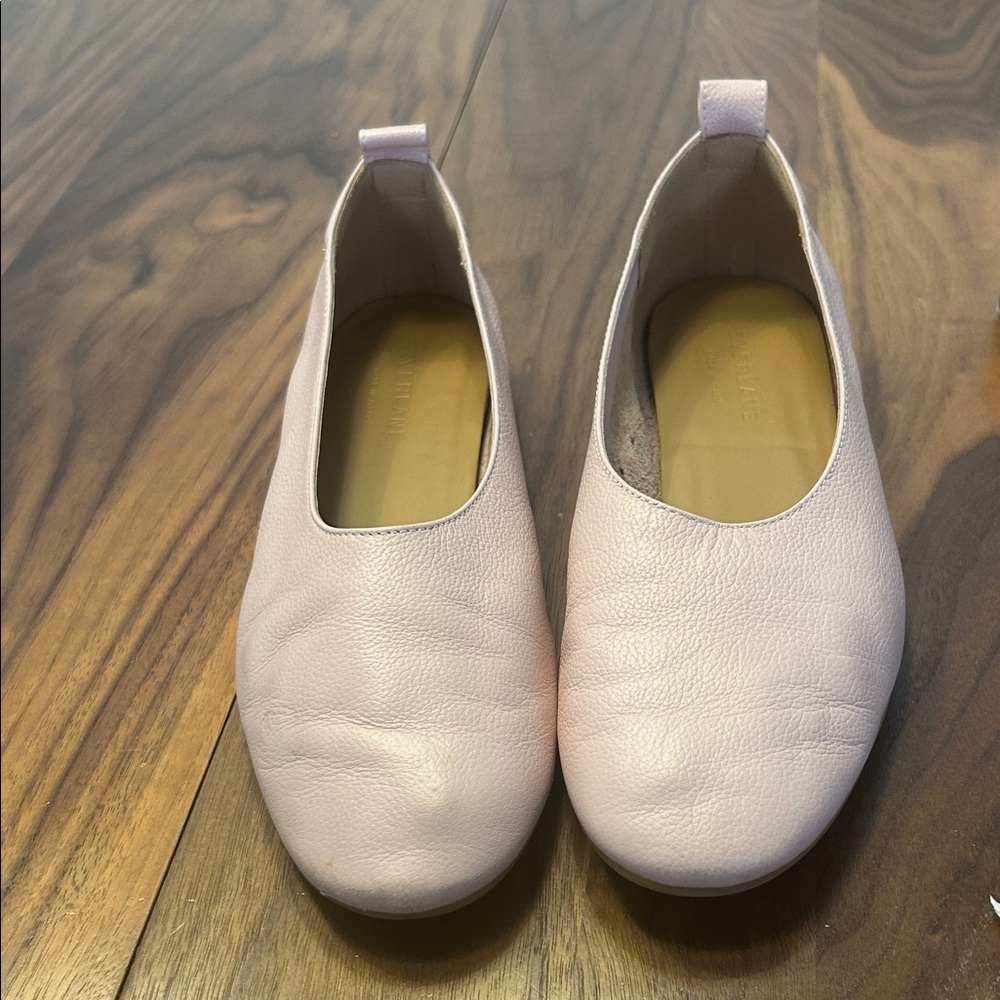 Everlane Pale Pink Leather Ballet Flats